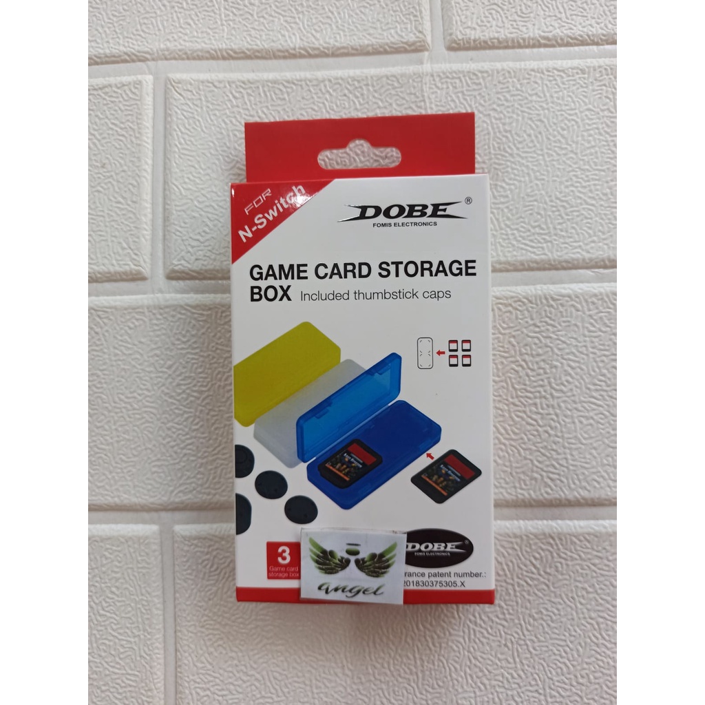 Dobe Game Card Storage Box For Nitendo Switch V2 Lite OLED Bonus Thumbstick Caps