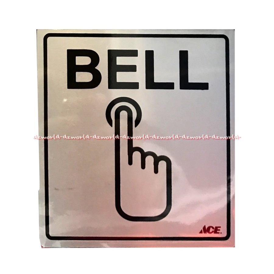 Kris Sticker Anodized Bell Stiker Penunjuk Bel 9x10cm Mudah Digunakan Tanda Ada Bel Pencet Tekan Bel Disini Ringging Kribow Ace Bahan Akrelik Tahan Air Warna Silver