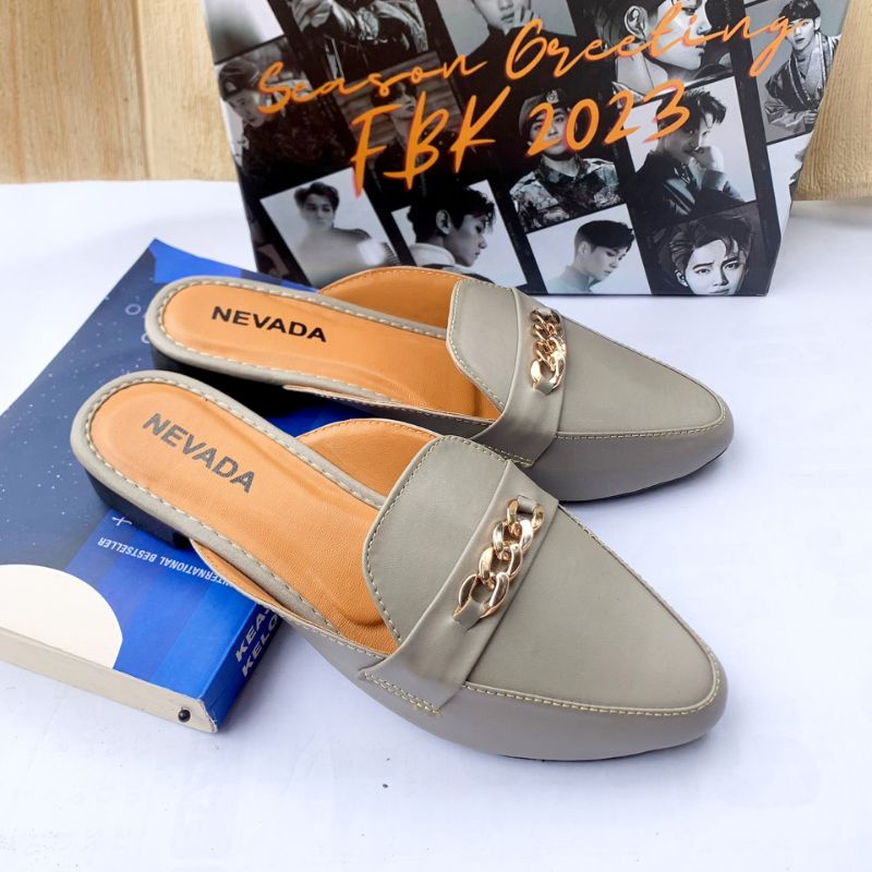 NEVADA SANDAL WANITA MULES TERBARU KEKINIAN TERLARIS GRATIS ONGKIR