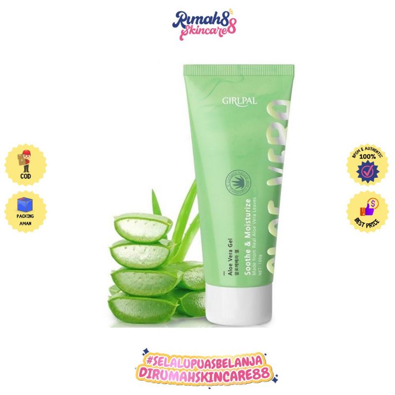 GIRLPAL Aloe Vera Gel 100g Soothing &amp; Moisture (Wajah &amp; Badan)