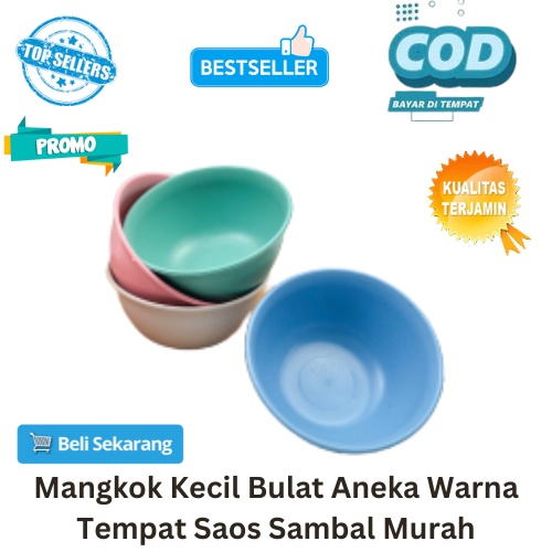 [BISA COD] PROMO Mangkok Kecil Bulat Aneka Warna Tempat Saos Sambal Kecap Tempat Bumbu Mangkuk Mini Souvenir Acara Pernikahan Murah