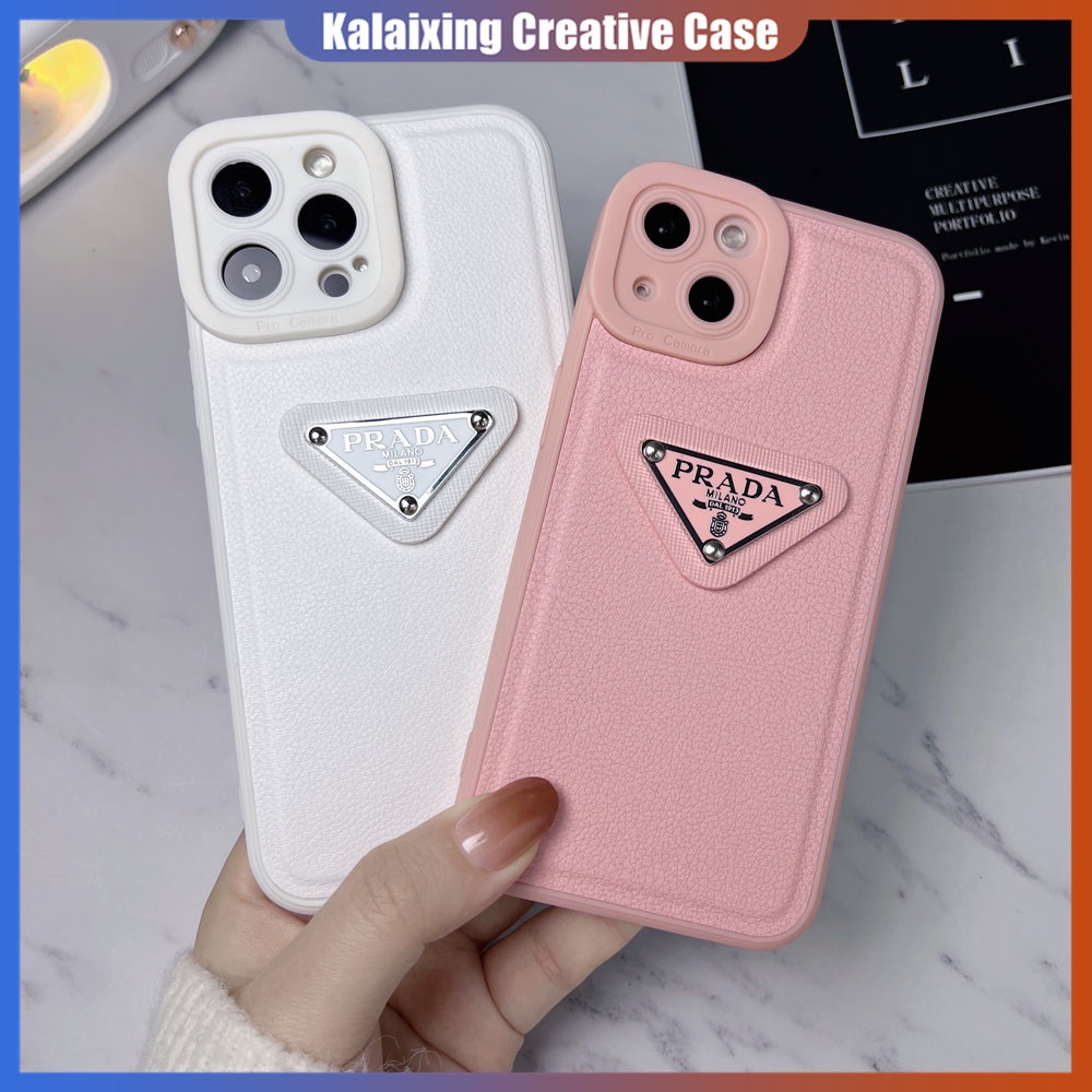 Casing Kulit Prada Mewah Untuk iPhone 14 Pro Max14Plus 13ProMax 12promax 11Pro X Xr Xs Max Case Hard Back Cover