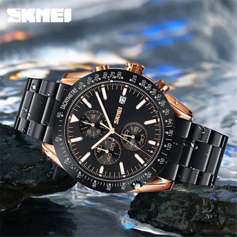 Jam Skmei 9253 chronograph original bergaransi free gift box