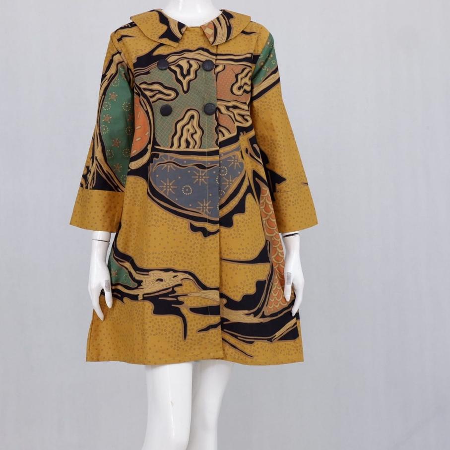 LANGITJUA BAJU KERJA BATIK MODERN BUSUI FRIENDLY | TUNIK BATIK ABSTRAK MODEL DRESS TRENDY