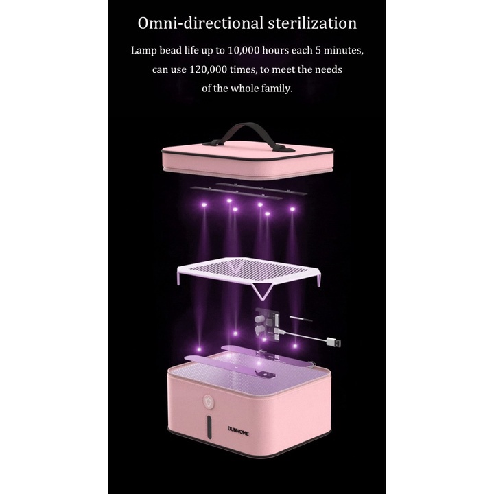 DUNHOME DH-001 - UV Sterilization and Disinfectant Storage Box