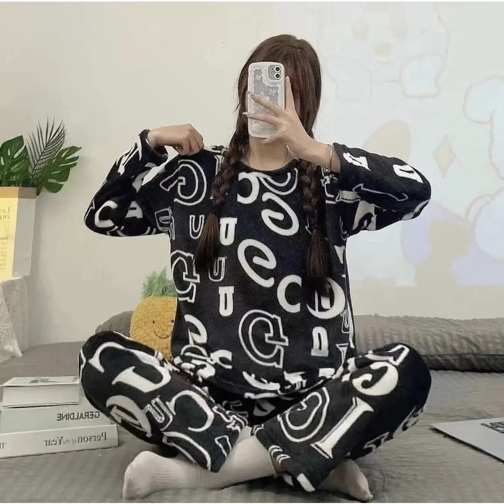piyama baju tidur PP wanita bahan brudru import