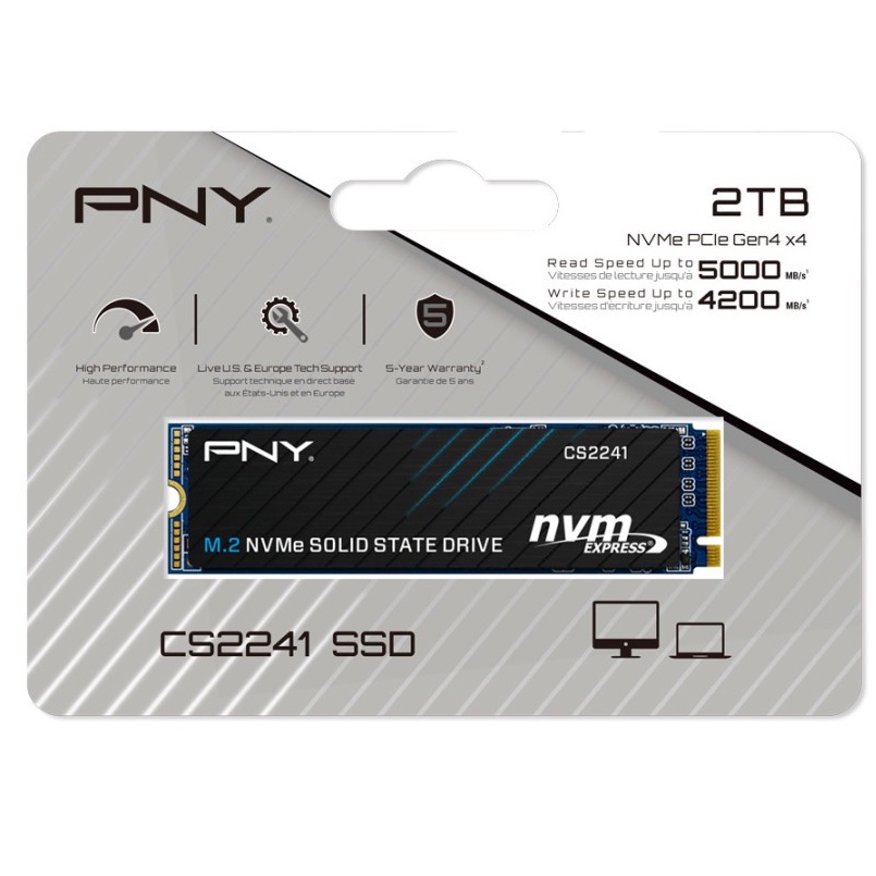 PNY SSD NVME 2TB CS2241 PCIE Gen 4 x4 M.2 2280