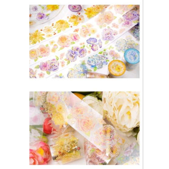 

(SHAMPLE/SHARE) STICKER BUNGA PET TAPE