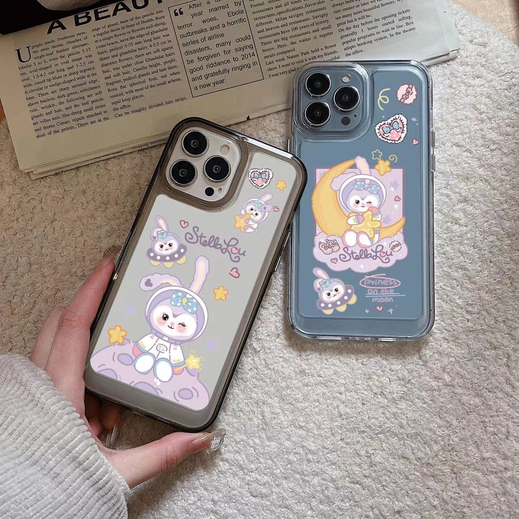 Casing Ponsel Lembut Kelinci Lucu Kompatibel Untuk IPhone Case14 13 12 11 Pro XS Max Transparan Shockproof TPU X XR 78 6 6S Plus Cover