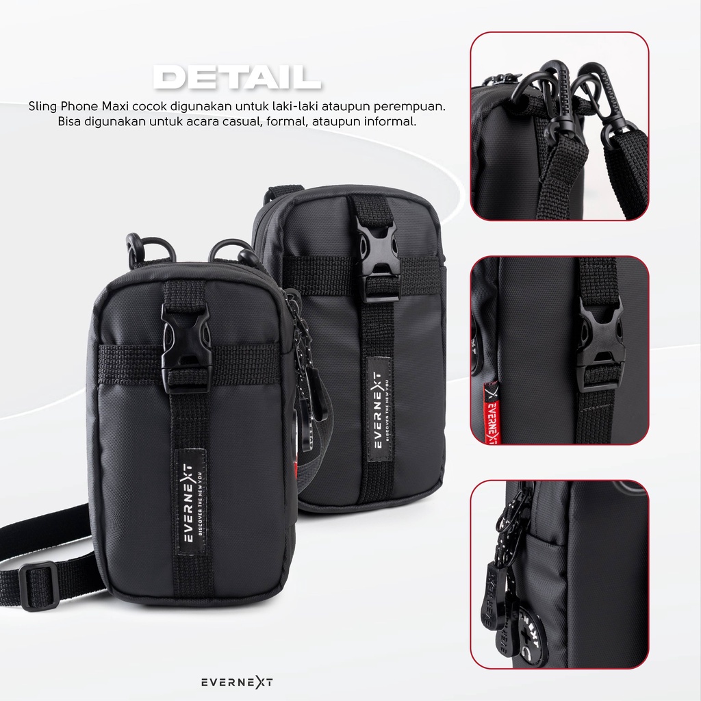 Best seller!!! Tas sling phone unisex pria wanita multifungsi pouch bag waterproof sling wallet dompet hp 6.5 inch anti air tas selempang handphone pria waterprof tas sling bag kartu atm stnk dan uang receh cash tas slingbag kalung leher hp android