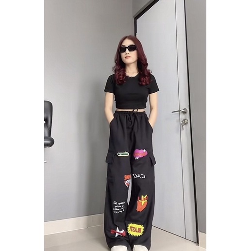 BLAST JOGGER CELANA PANJANG WANITA LUCU Celana  Kekinian Celana Sporty Korean Style