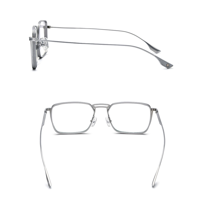 Kacamata Titanium Kualitas Tinggi Untuk Pria Dan Wanita Lensa Yang Dapat Diganti Persegi