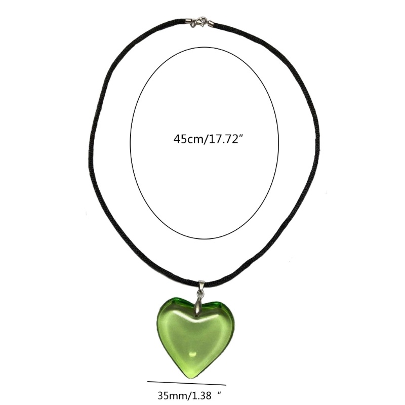 Siy Goth Chains Necklace Hyperbole Punk Choker Dengan Liontin Hati Besar Rantai Klavikula