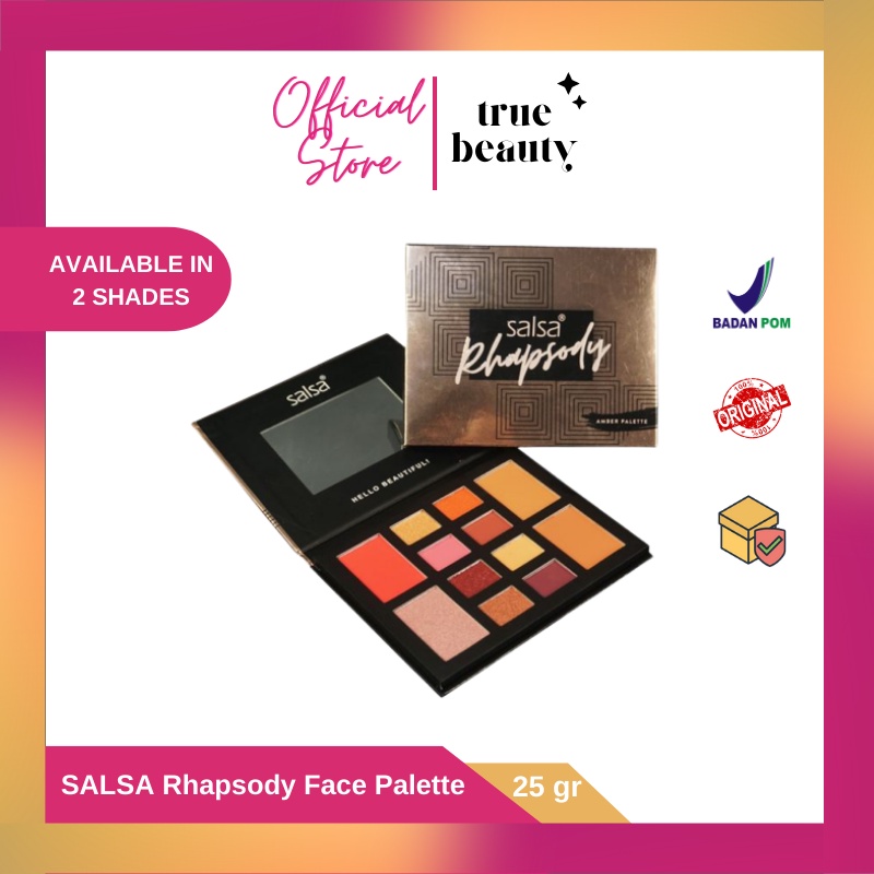 SALSA Rhapsody Face Palette Eyeshadow Contour Highlighter Blush On ✔️BPOM