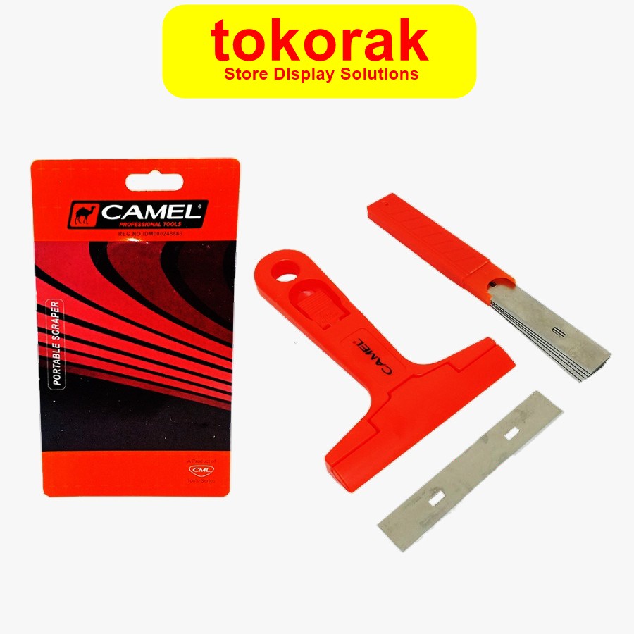 KAPE PISAU CUTTER PEMBERSIH KACA LANTAI KERAMIK CAMEL PORTABLE SCRAPER