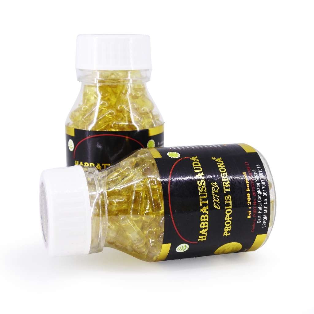 Paket Super Habbatusauda Extra Propolis Trigona 200 Kapsul Asam Urat Original Bpom - Suplemen Obat H