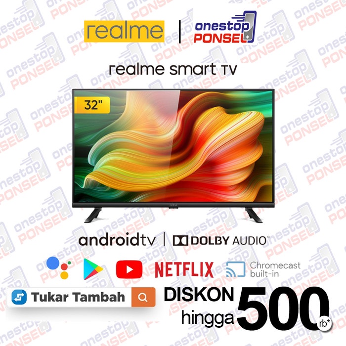 Realme Smart TV 32" inch & 43" inch Garansi Resmi Realme Android TV BERKUALITAS