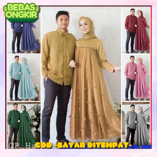 Gsmis Couple Pasangan Baju Suami Istri Baju Kopel Best Seller Seragam Kapel Muslim Kapelan Stelan Co