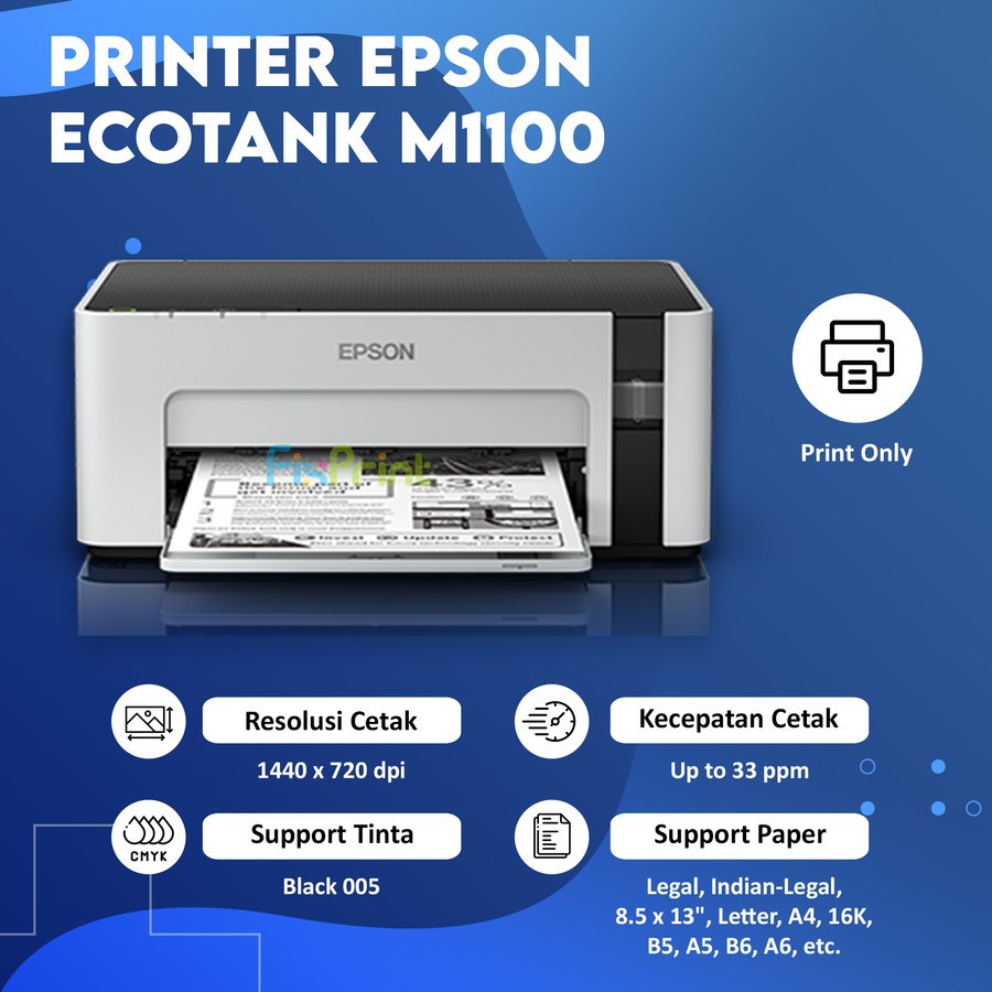 Printer EPSON M1100 Monocrhomem - EPSON M1100 In Tank Printer
