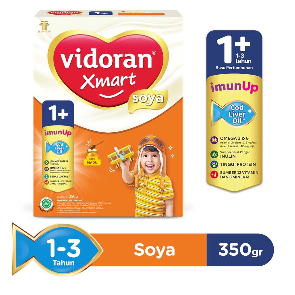 

(I-V4V-✓) Vidoran Xmart Soya 1+ 350gr Madu proses cepat
