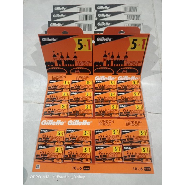 PISAU SILET GILLETTE LONDON BRIDGE 120 PCS (20 PACK)