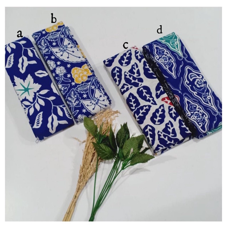 KAIN BATIK CAP COLET KATUN HALUS WARNA BIRU ELEKTRIK