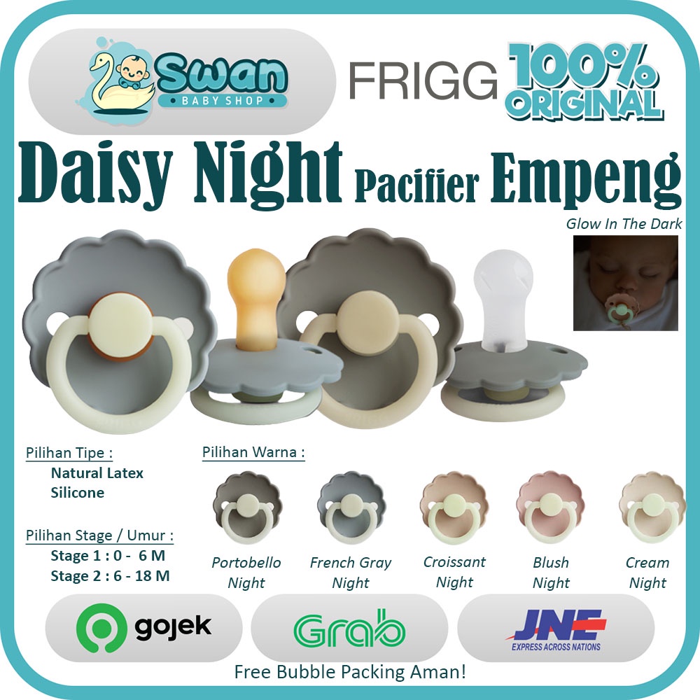 FRIGG Night Natural Rubber Pacifier / Night Silicone Pacifier