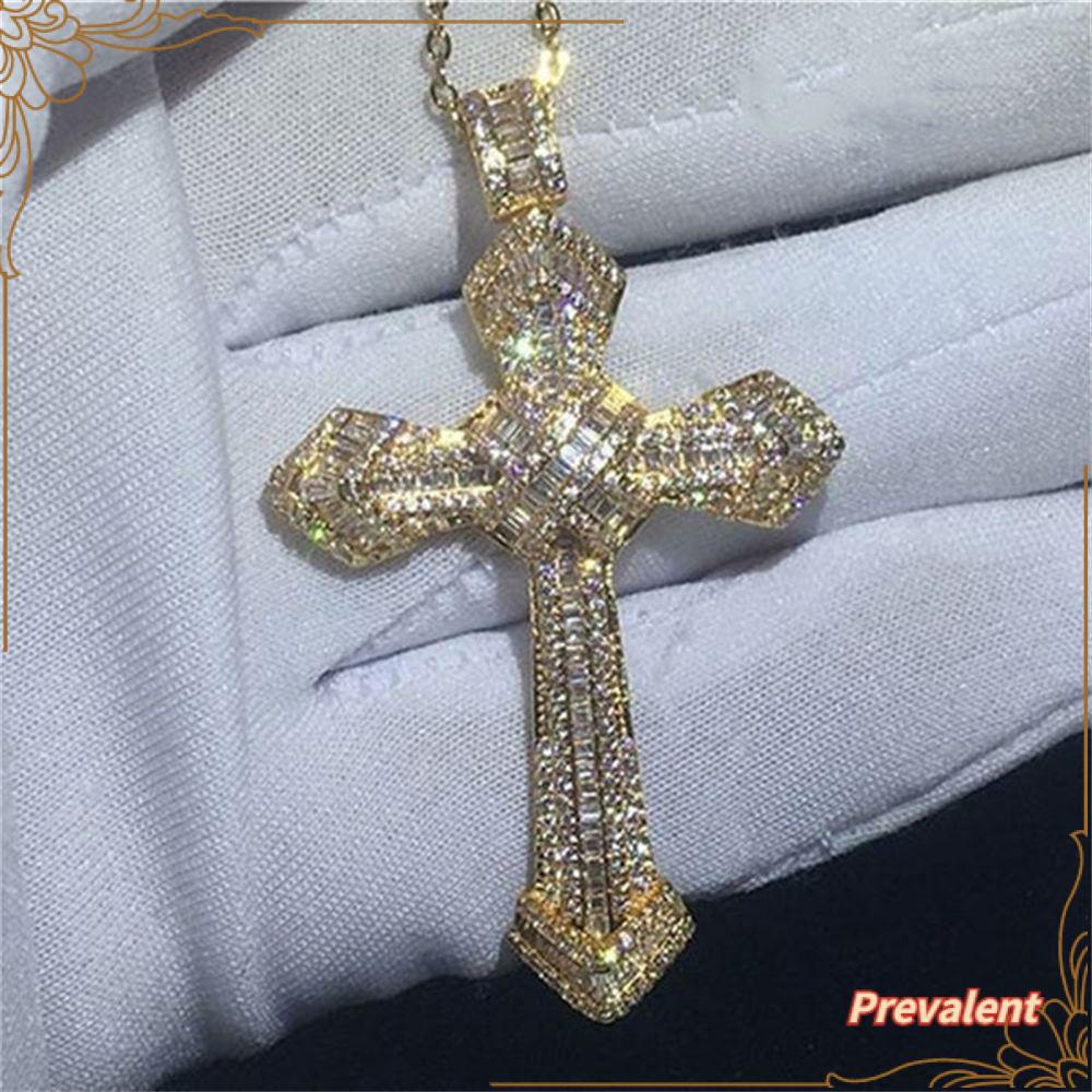 Preva Liontin Salib Wanita Fashion Kalung Lokomotif Rock Punk Vintage Jesus