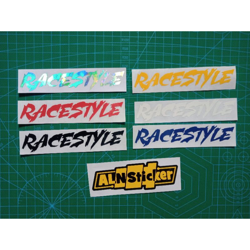 

STIKER CUTTING RACESTYLE UNTUK MOTOR, MOBIL, HELM, DLL.