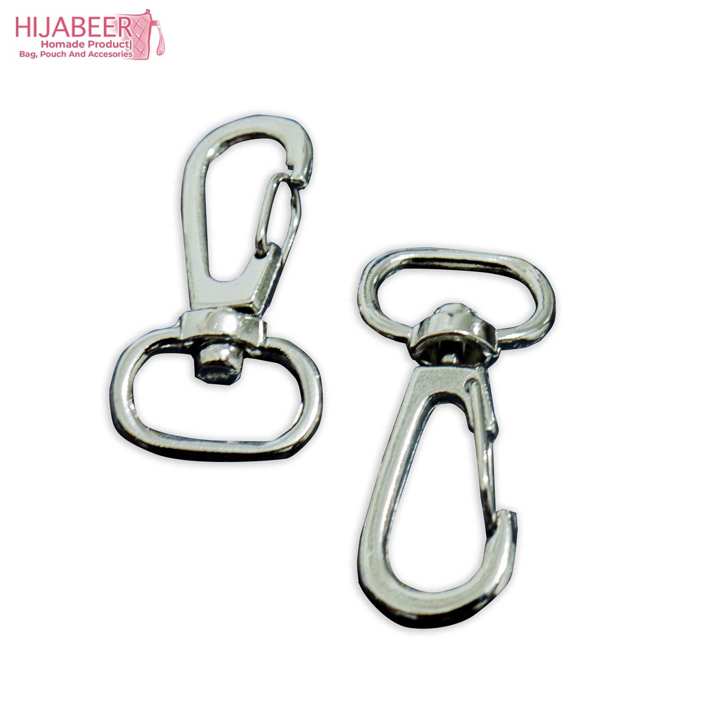 Pengait Tas Kaitan Cantelan Kunci Nikel 1,5cm /10pcs