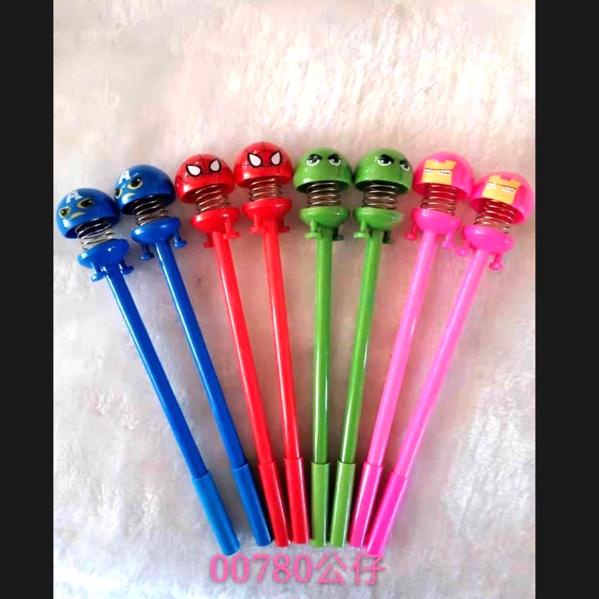 

☯ (HARGA 1 LUSIN) Spring Doll Pen avanger, ballpoint per avanger, bolpen per avanger, blp kepala ㊯
