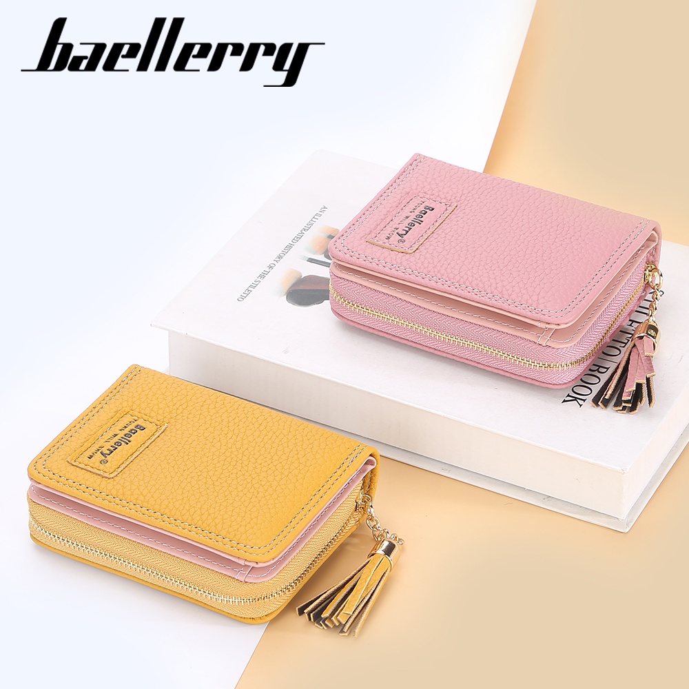 BAELLERRY N1858 Dompet Wanita Kecil Dompet Lipat Bahan Kulit PU Leather Premium WATCHKITE WKOS