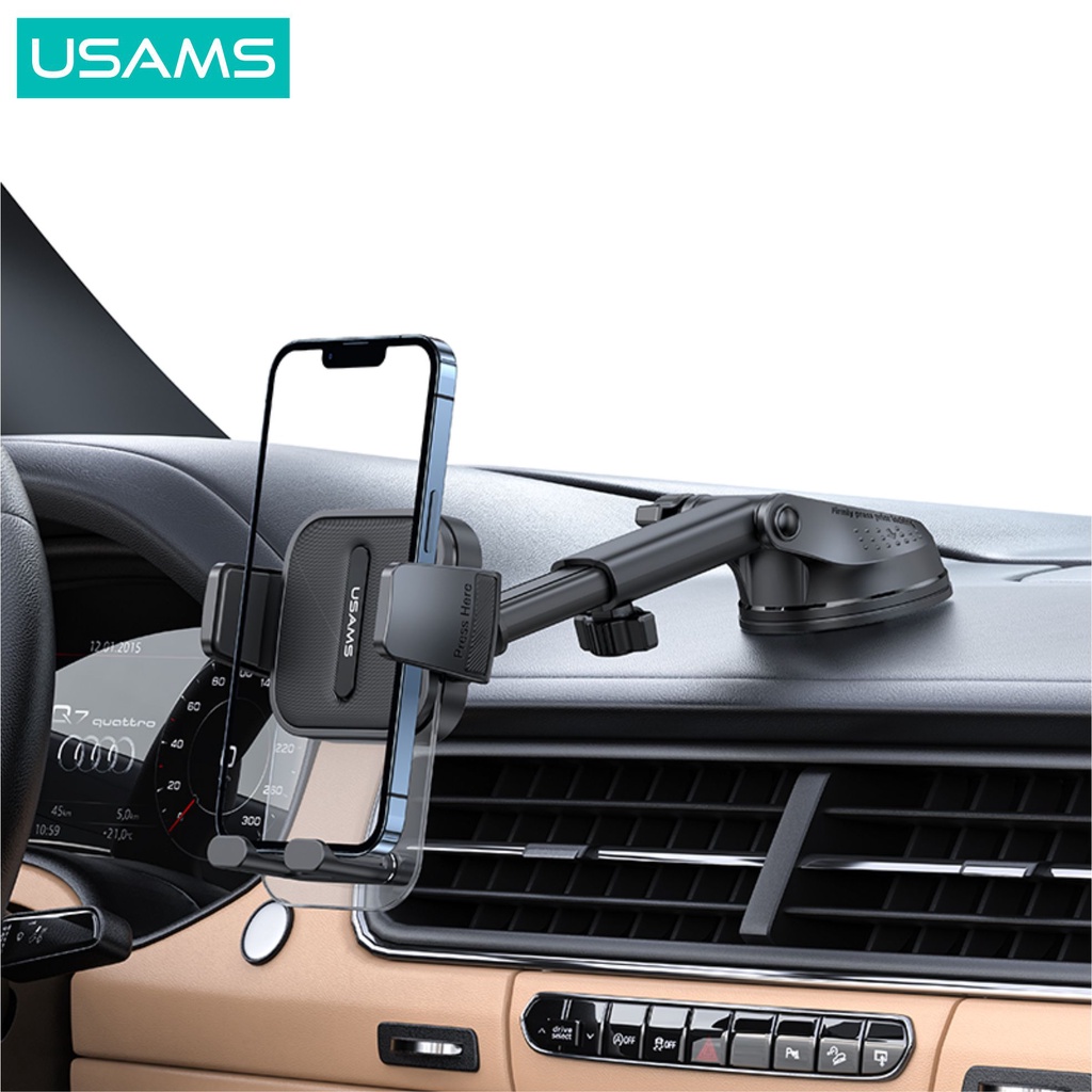 USAMS ZJ072 Car Center Console Retractable Transparent Holder Mobil