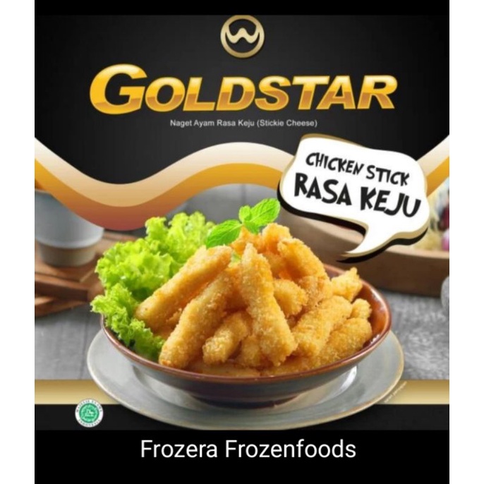 

[DIJAMIN FRESH ]GOLDSTAR NUGGET CHICKEN STICK ISI KEJU 500gr/ CHICKEN NUGGET MURAH