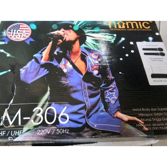 Booming MIC WERLES TANPA KABEL DOBEL MERK HOMIC TYPE HM306 HM 306 HM-306