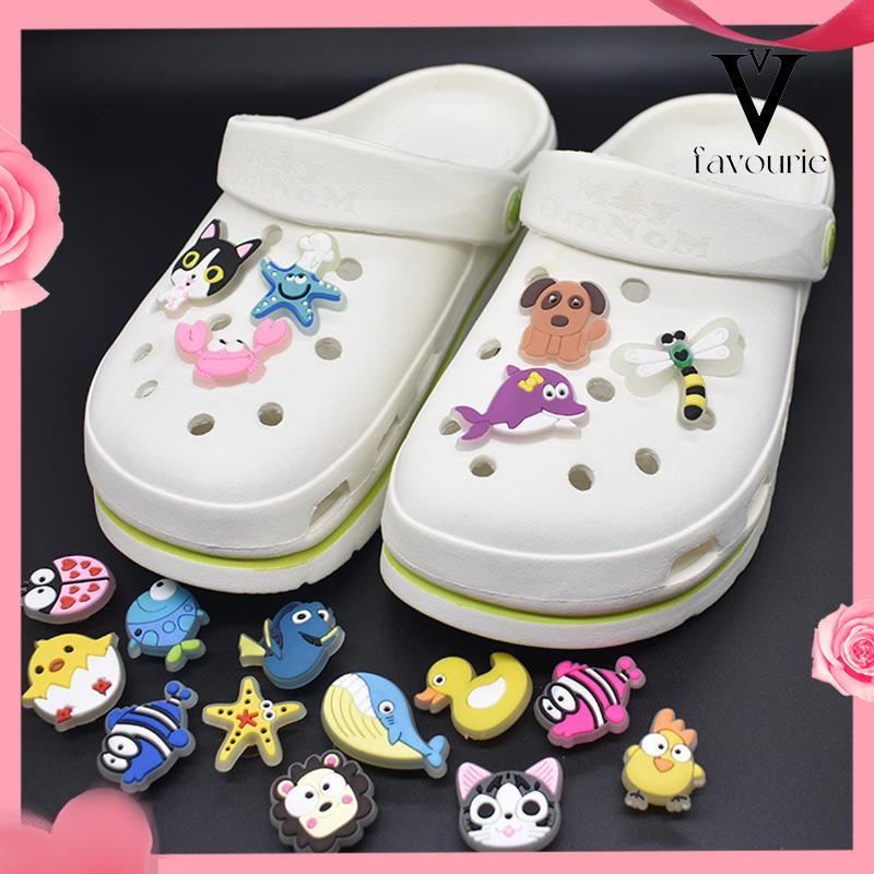 CODAkan Bersinar Crocs Pin Sandal Shoe Charms Jibbitz Decorate Lubang Sepatu Accessories Diy Dapat Dilepas Anak Hadiah Natal-FA