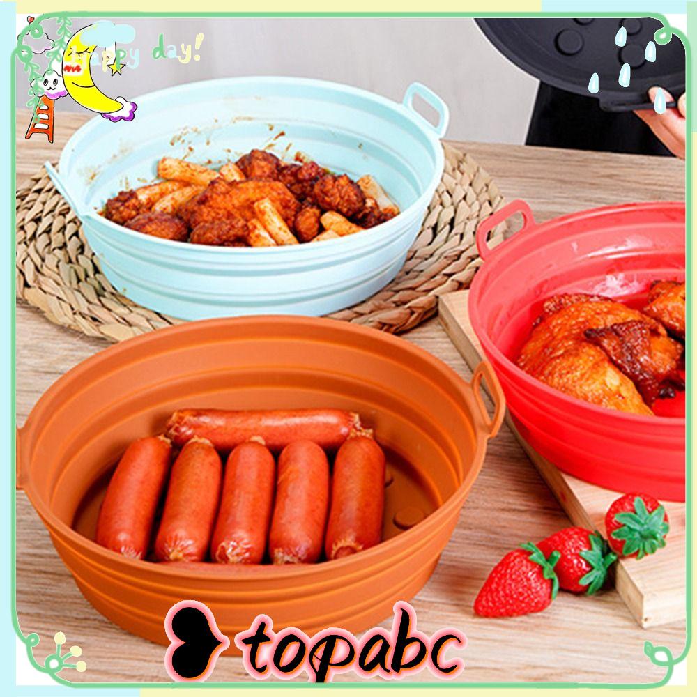 Top Foldable Silicone Pot Lembut Masak Reusable AirFryer Aksesoris Baking Basket