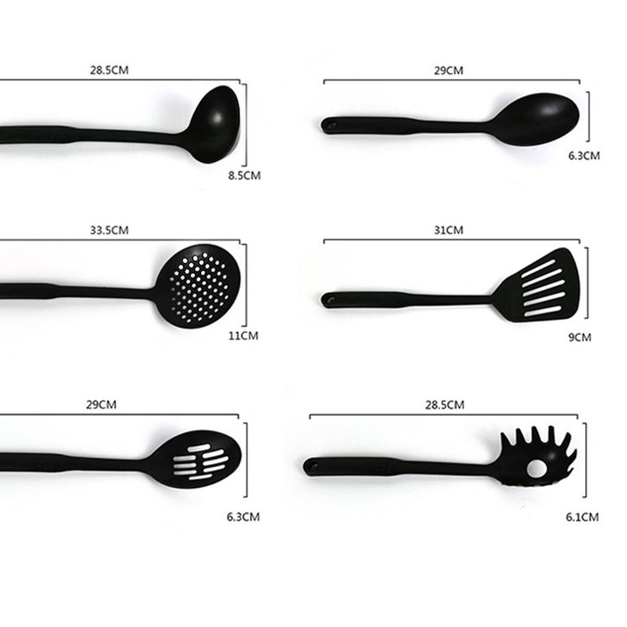 ⇩ HOVELSHOP Spatula Set Peralatan Masak Dapur Sutil Sendok Sayur Plastik Tahan Panas ﷼