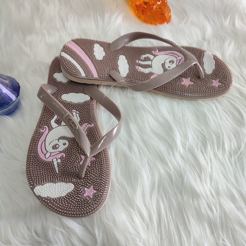 [ Pplus ] Sandal Wanita Motif Unicorn Lucu