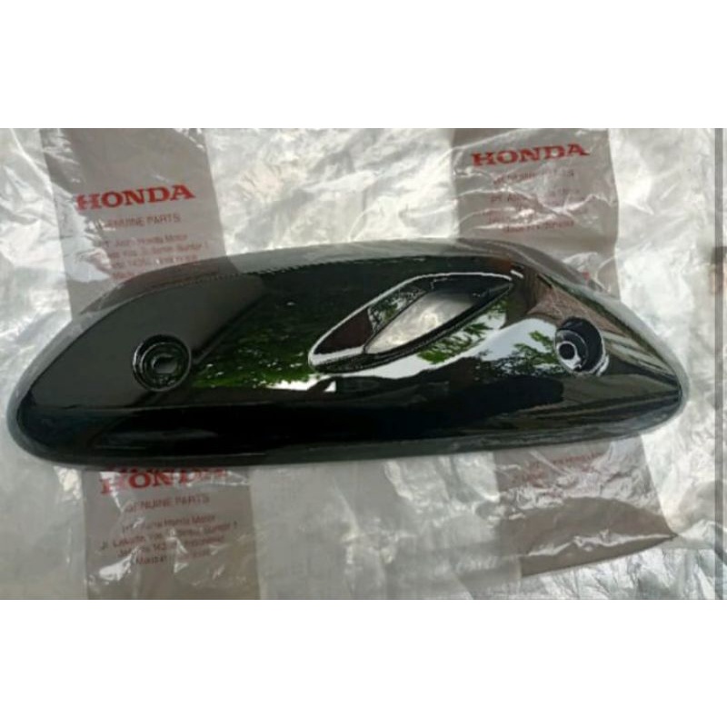 tutup knalpot cover mufler scoopy 2021 2023 warna hitam original honda