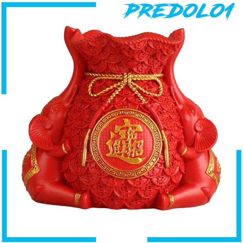 [Predolo1] Resin Berkat Cina Tas Patung Dekstop Ornamen Indah