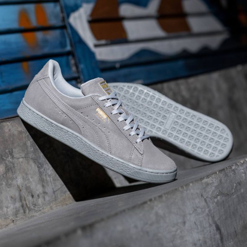 Sepatu Suede Classic Mono Reptile Grey Original OEM Sneakers Pria