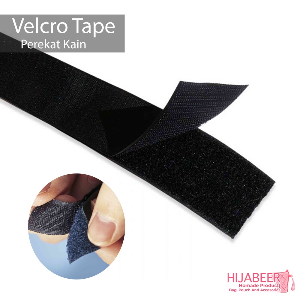 Velcro Tape Perekat Kain 2,5cm Aksesoris Tas dan DIY - Meteran