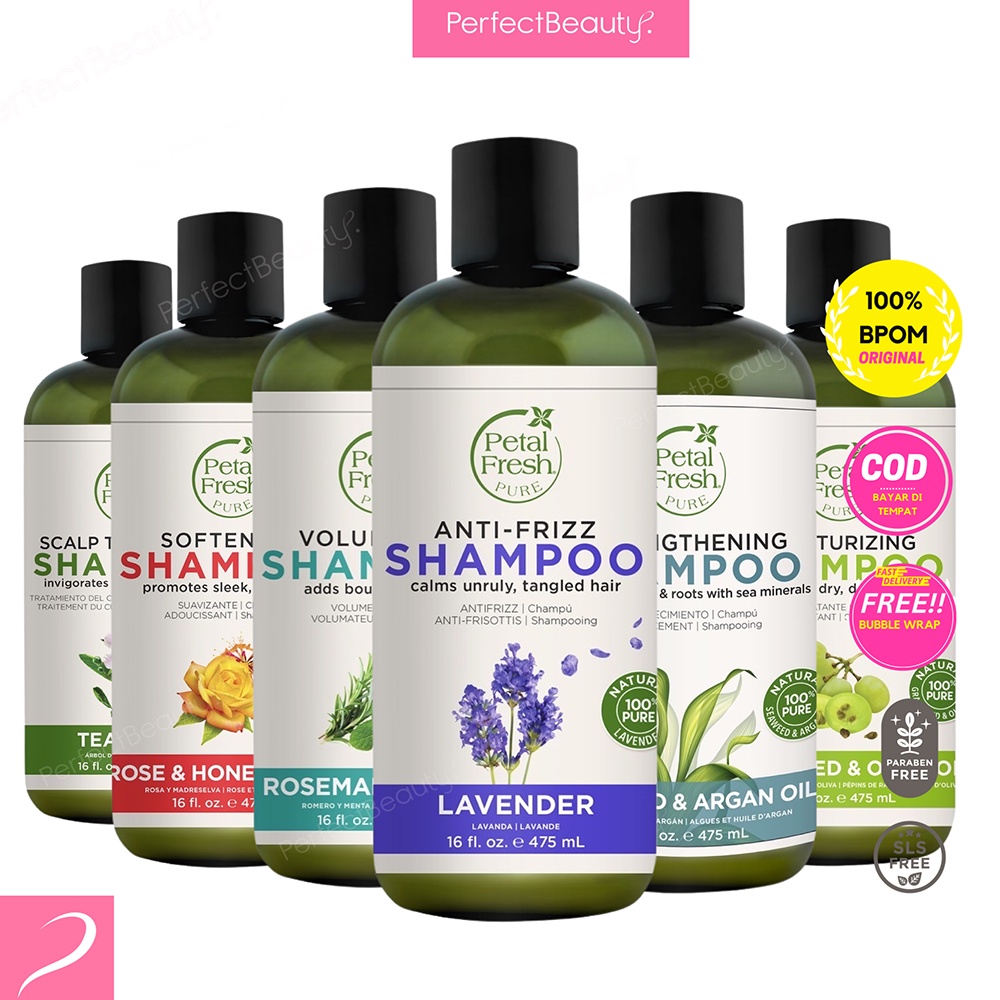 Petal Fresh Pure Shampoo/Conditioner(Lavender/Tea Tree/Rosemary/Seaweed/Rose/Grape)(475ml)