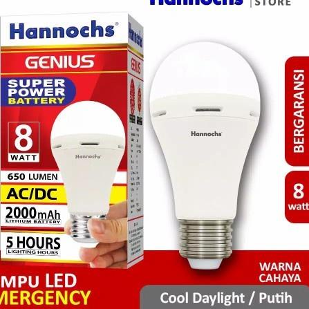 ✓ Bohlam Emergency Hannochs Genius Lampu Emergency Hannochs Bohlam LED Bulb Hannochs Lampu LED Hanno