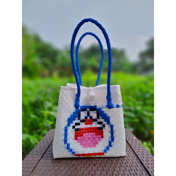 jali sulam Doraemon warna tas bisa riqwes