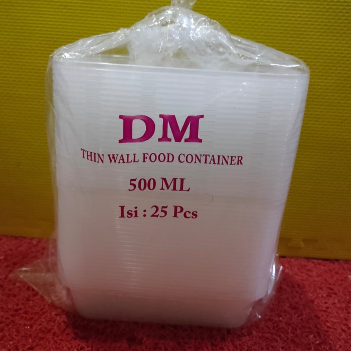Thinwal DM Food Container/kotak Makan/Kotak Bekal/DM 500 Ml/DM 650 ML/