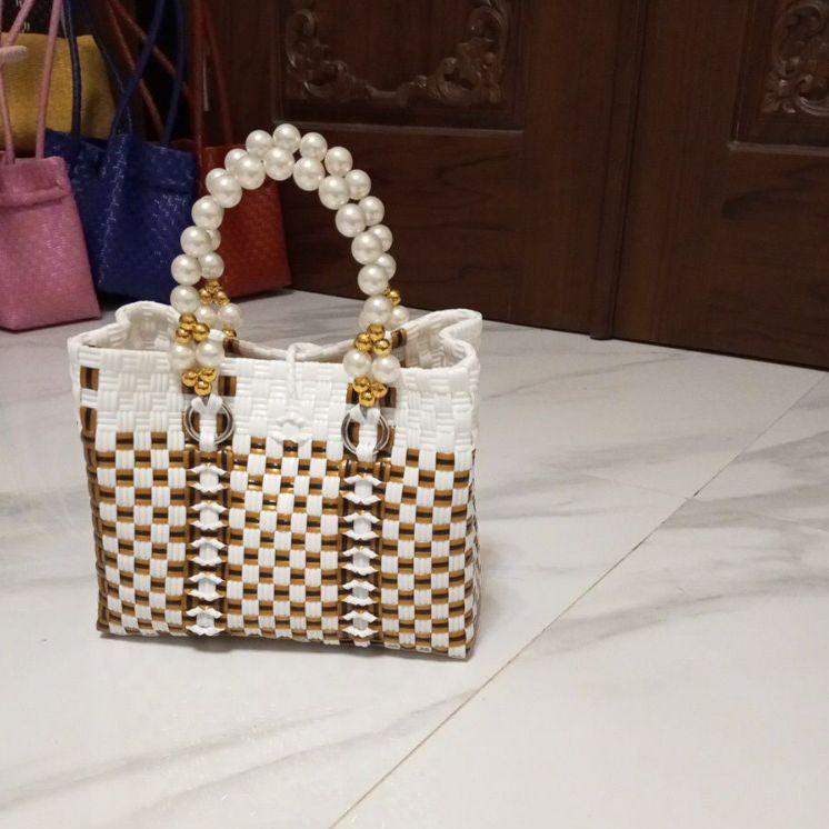 Diskon Terkeren Tas Anyaman Plastik Jali Premium / Jali Klasik Reguler / Tas branded / Tas Mahal / T