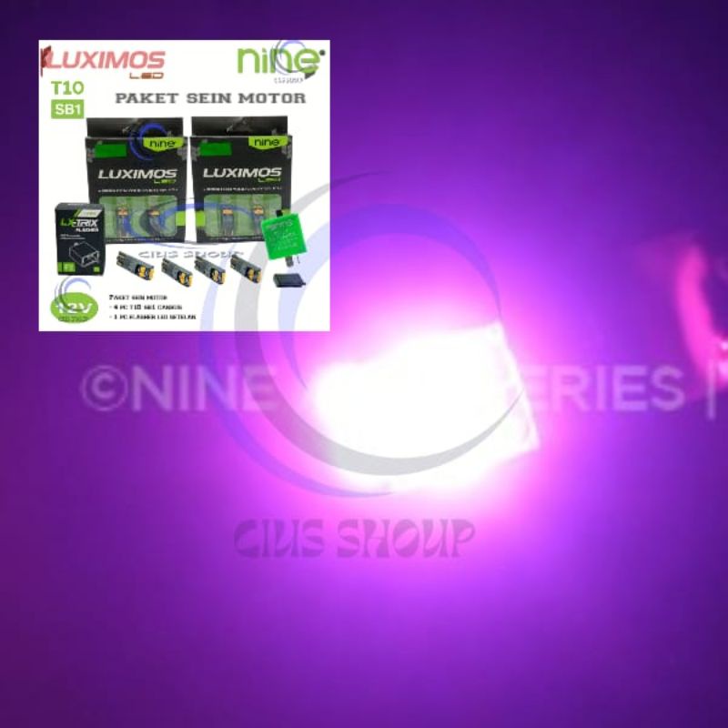 T10 PAKET SEIN DAJJAL MOTOR T10 SB1 CANBUS 6 LED SUPER BRIGHT NINE LUXIMOS NINE UNTUK SEIN MOTOR