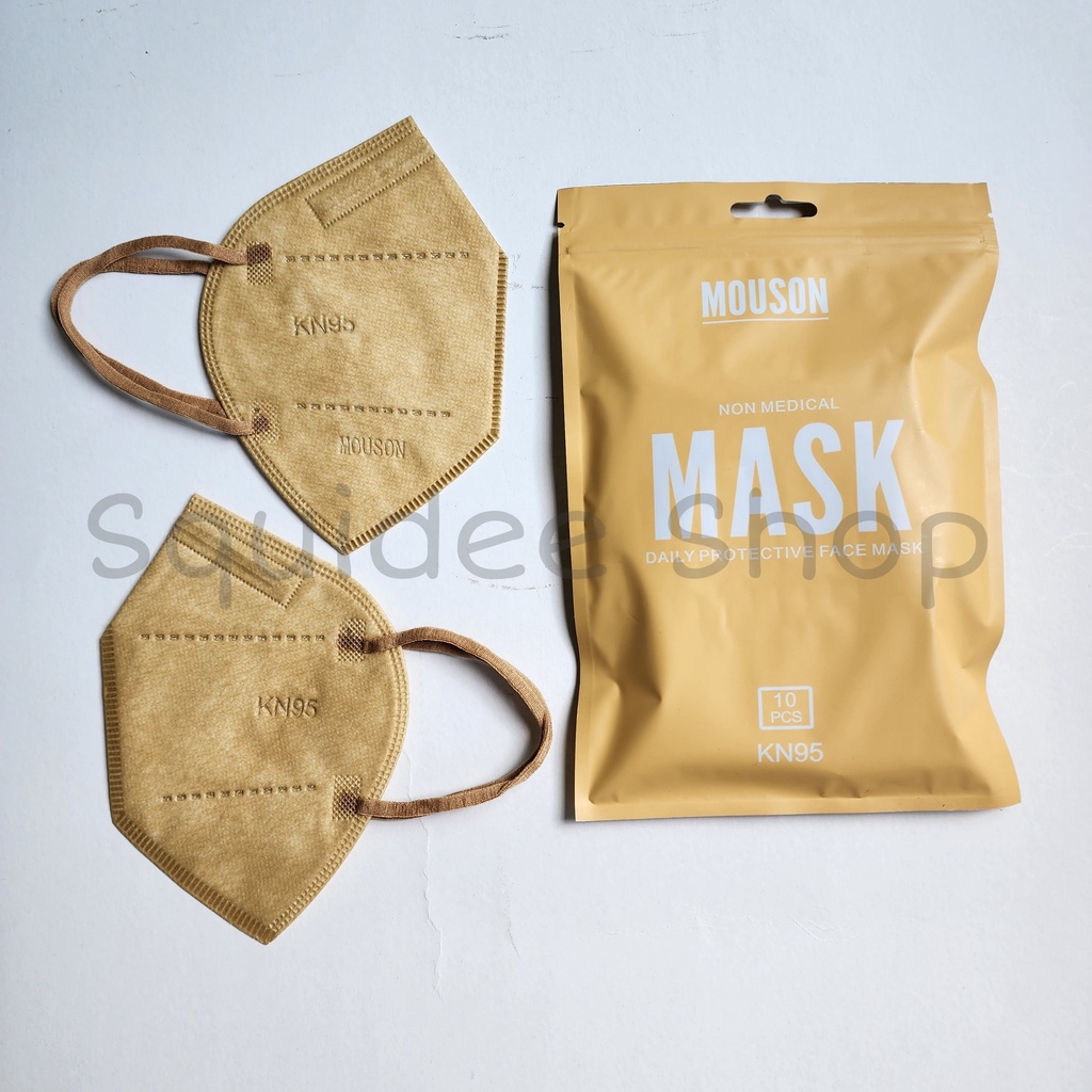 Masker Dewasa Mouson KN95 5 Ply Polos isi 10 pcs